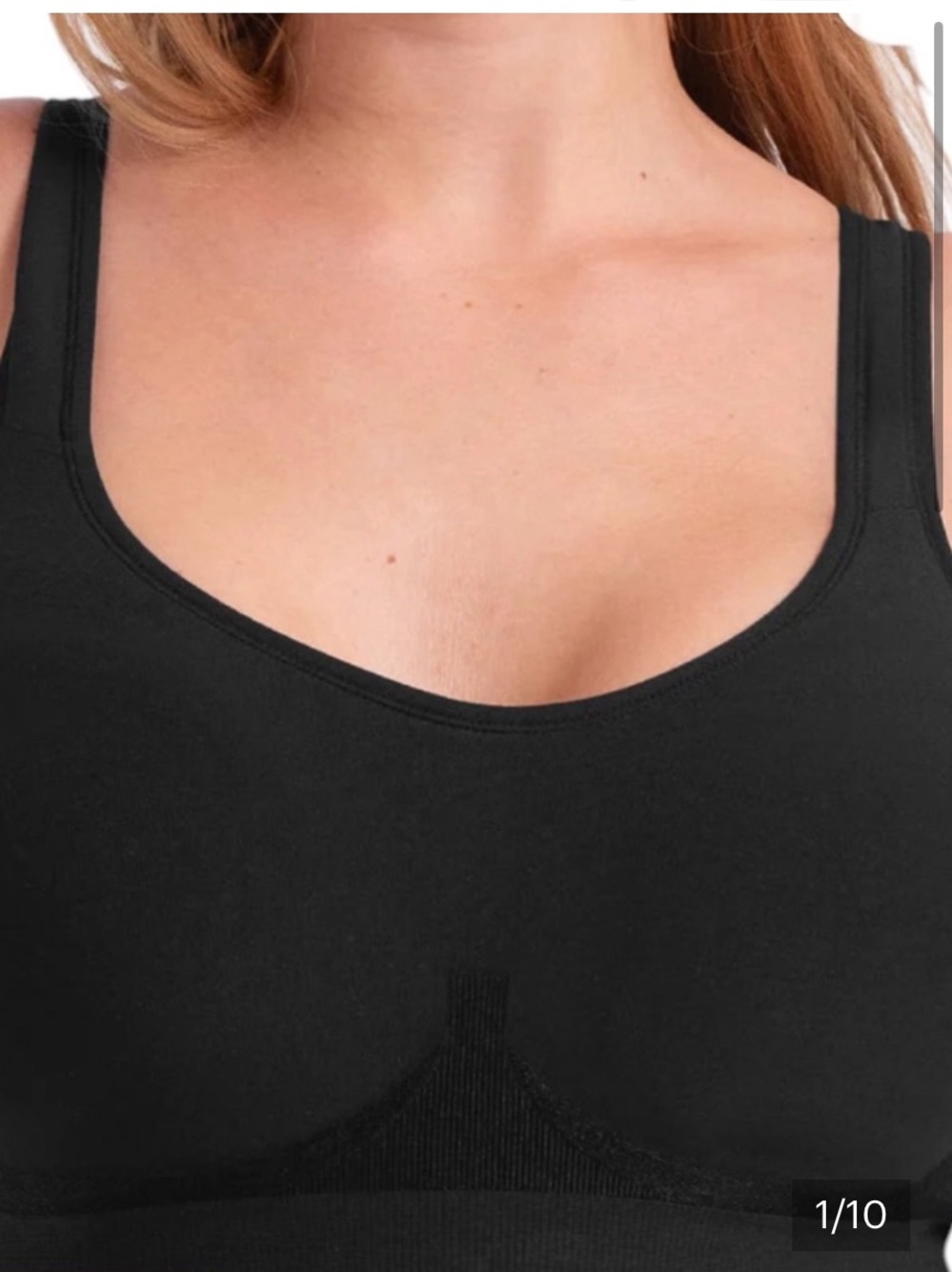 Truekind Everyday Comfort Black Seamless Support Bra 4XL